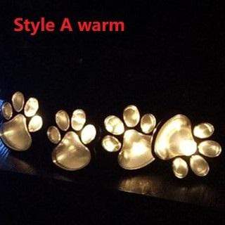 Gadget Gerbil Style A warm LED Paw Print Solar Lights