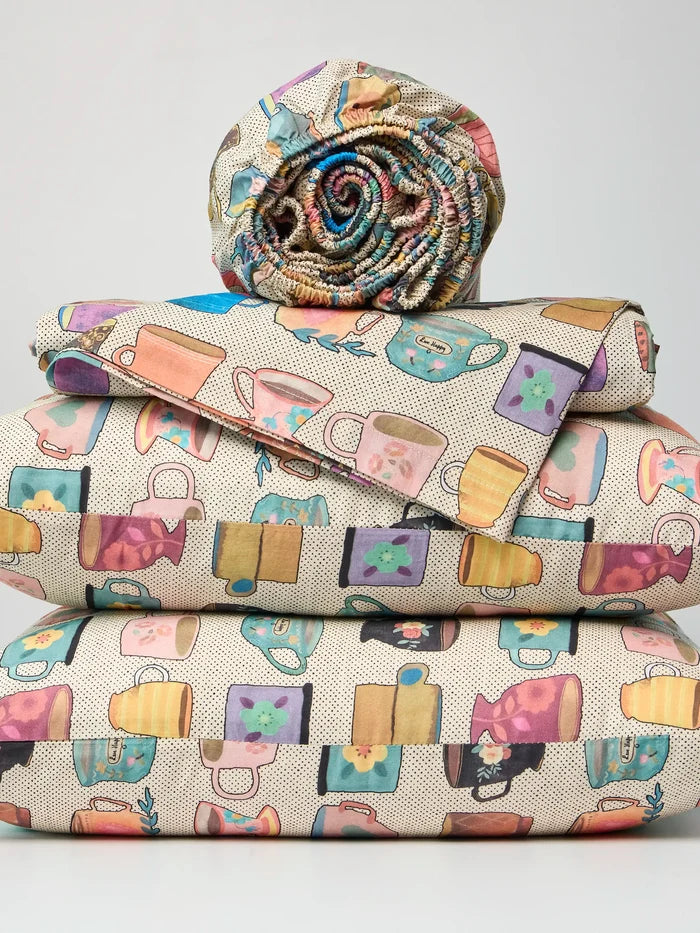 Sooo Soft Cotton Sheet Set - Coffee Cups-view 2
