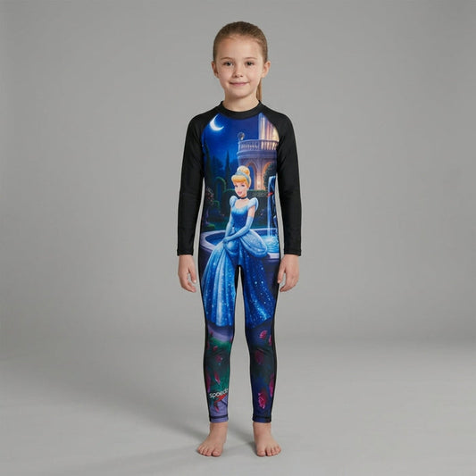 Speedo Kids Cinderella Swimming Suit L967 | Lycra Full Body Swimwear for Girls