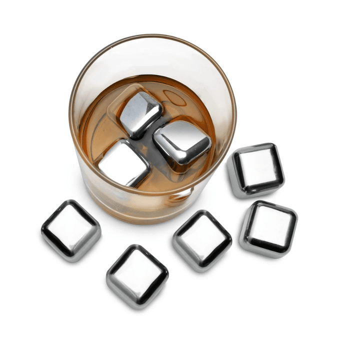 Gadget Gerbil Stainless Steel Ice Cubes (8 Pack)