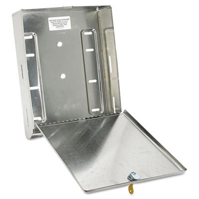 STAINLESS STEEL MULTIFOLD PAPER TOWEL DISPENSER W/ KEY LOCK BOBRICK 262