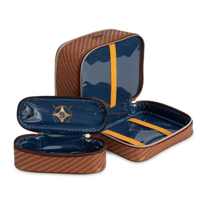 Stephanie Johnson Rosewood Cognac Jenny Train Case by Stephanie Johnson
