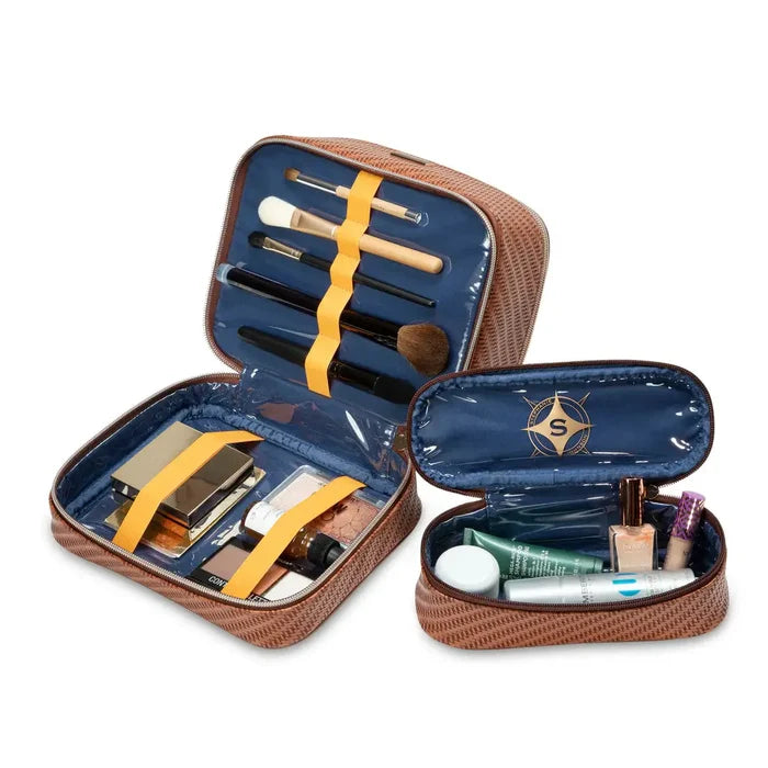 Stephanie Johnson Rosewood Cognac Jenny Train Case by Stephanie Johnson