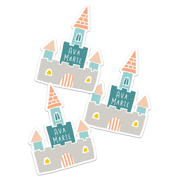 Storybook Castle Die Cut Name Labels
