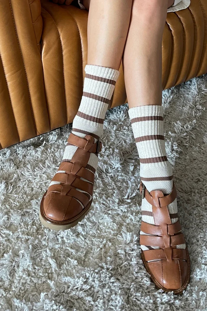 Striped Boyfriend Socks Accessories Le Bon Shoppe