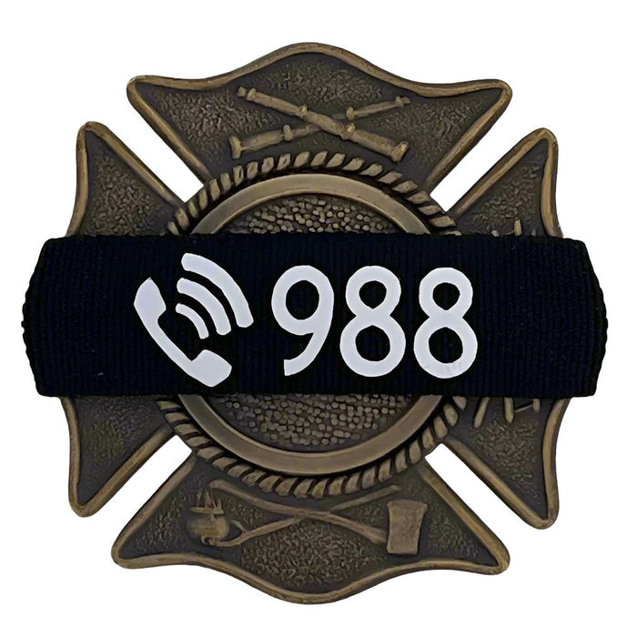 Badgeart mouurning bands.org Suicide Prevention 988 Awareness Band for police Fire EMS B050-988 (1) September s suicide prevention month