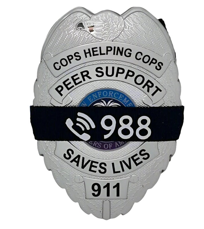 Badgeart mouurning bands.org Suicide Prevention 988 Awareness Band for police Fire EMS B050-988 (1) September s suicide prevention month