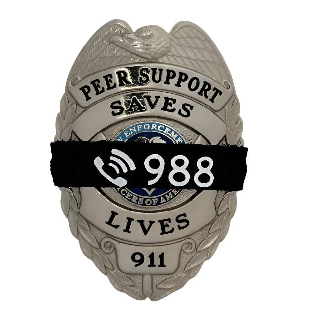 Badgeart mouurning bands.org Suicide Prevention 988 Awareness Band for police Fire EMS B050-988 (1) September s suicide prevention month