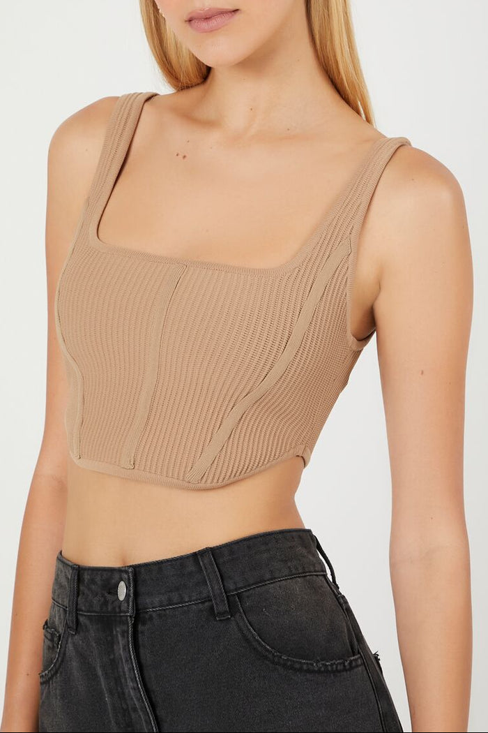Sweater-Knit Crop Top