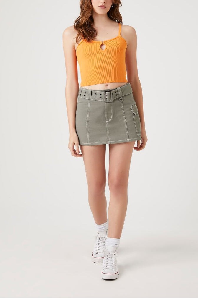 Sweater-Knit Cropped Cami