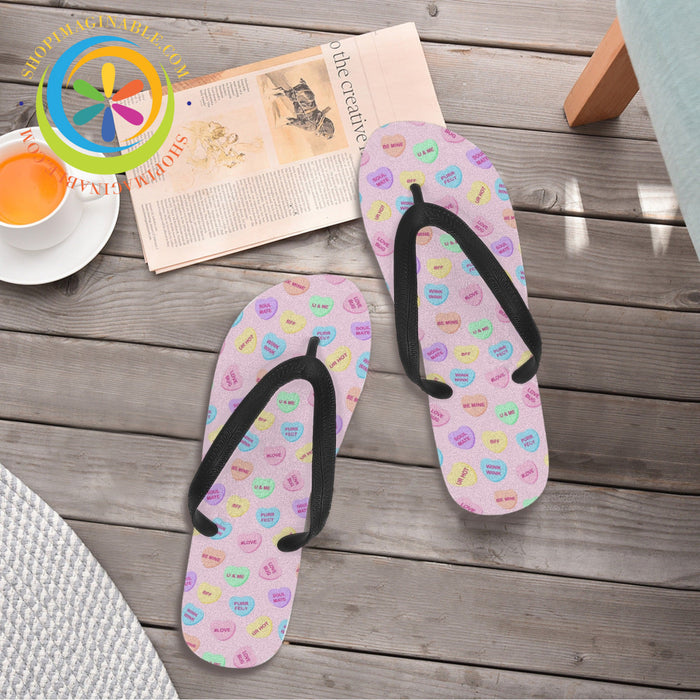 Sweet Tart Hearts Ladies Flip-Flops