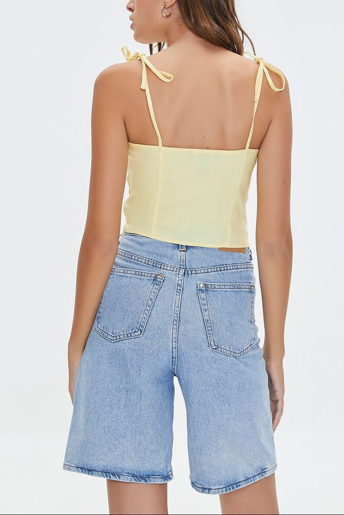 Sweetheart Linen-Blend Cami