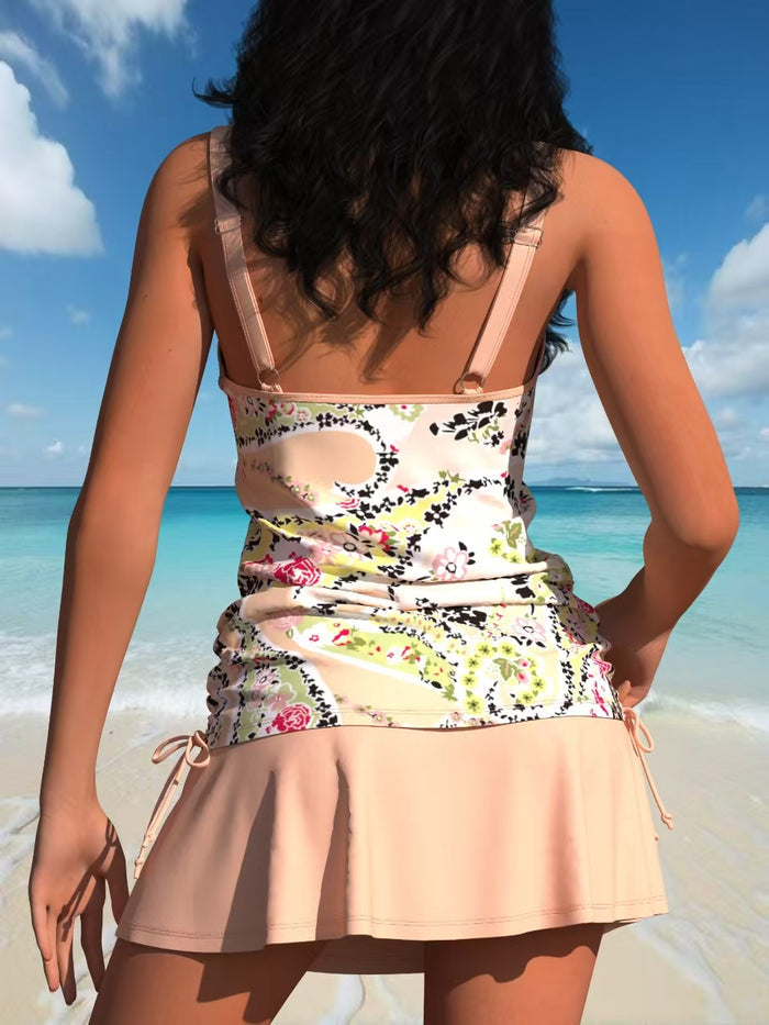Tankini Swimsuits for Women 2026 Two Piece Bathing Suits Tummy Control Ruched Swim Suits with Skirt