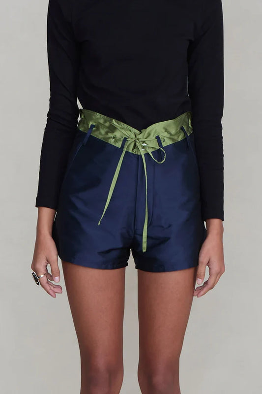 Techno Taffeta Two Tone Short Shorts Chan Luu