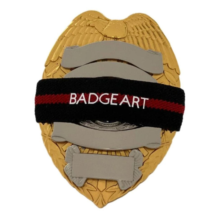 RL075P Thin Red Line Badgeart Personalized Mourning Band