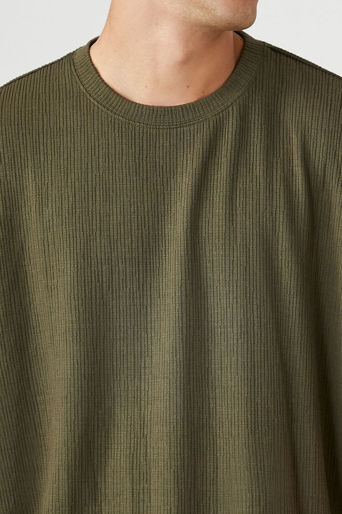 Textured Knit Crew Tee