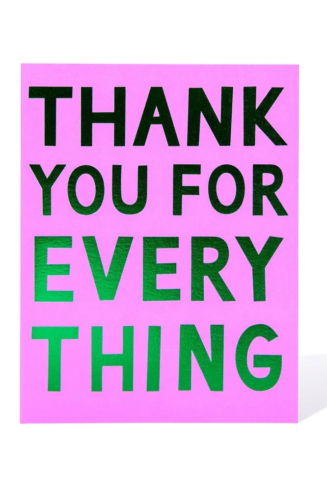 Thank You For Everything Note Card Apothecary Banquet Atelier & Workshop