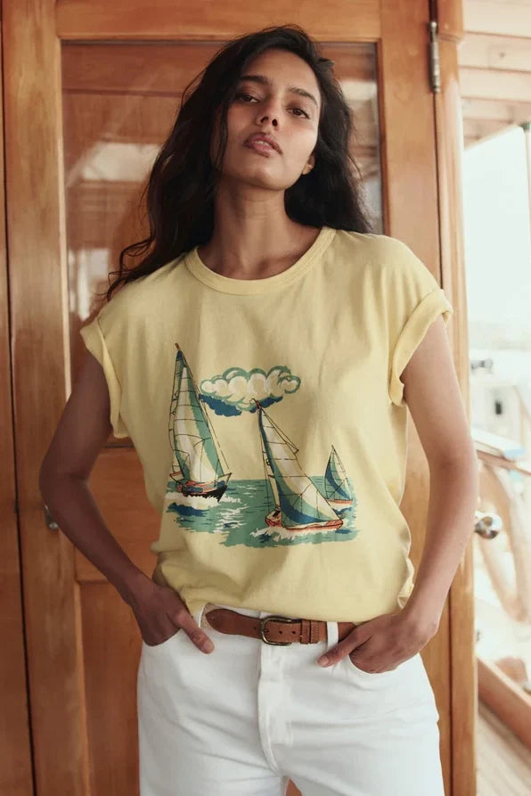 The Boxy Crew w/ Sailing Boats Graphic T-Shirts & Tanks The Great
