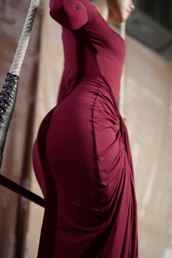 The Clown Dress | Burgundy