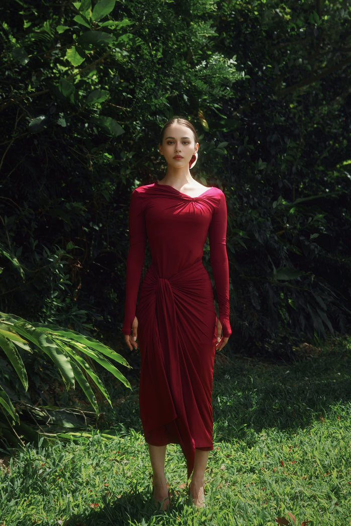 The Clown Dress | Burgundy