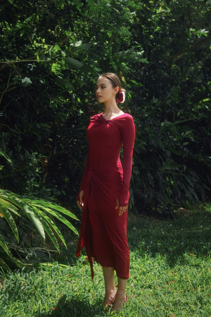 The Clown Dress | Burgundy