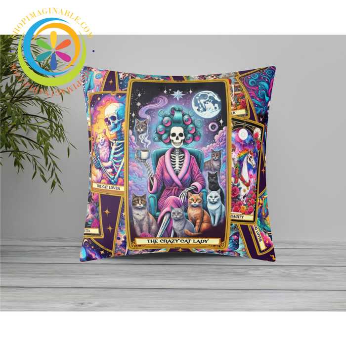 The Cat Lover Tarot Card Pillow Cover
