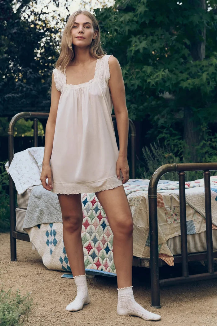 The Eyelet Mini Tank Dress Sleepwear The Great