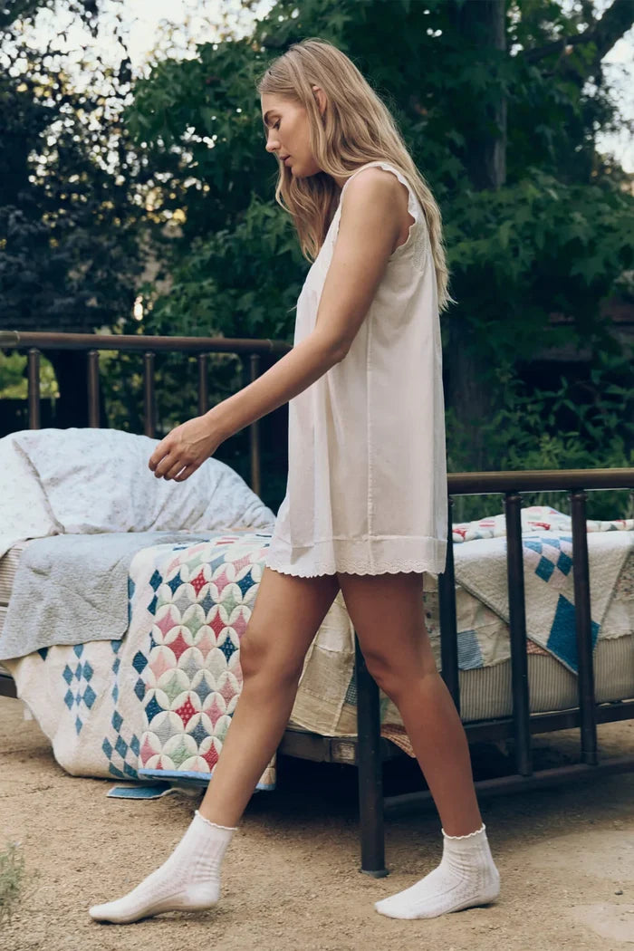 The Eyelet Mini Tank Dress Sleepwear The Great