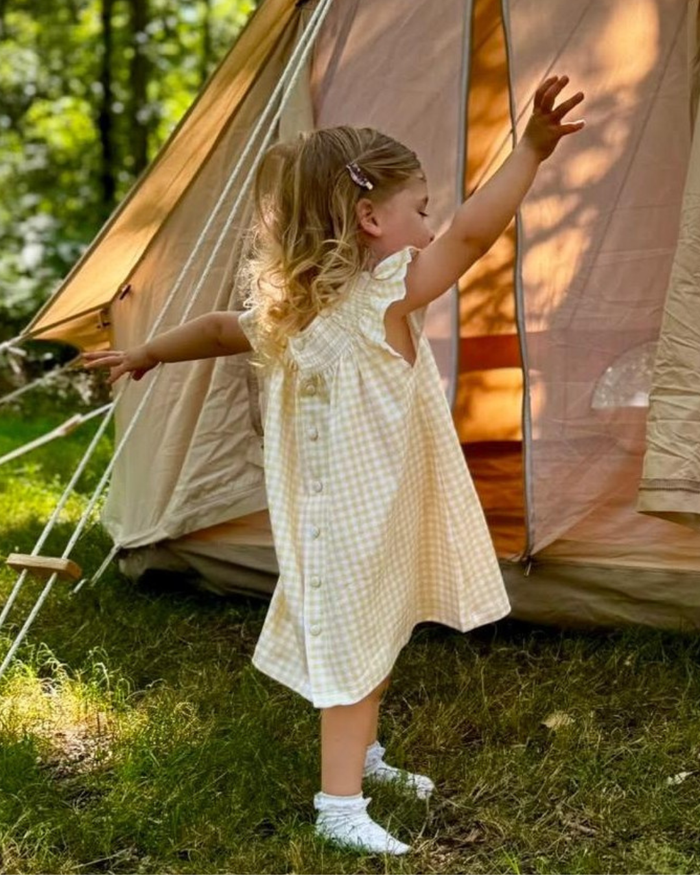 The Golden Meadow Dress - Interlock Pima Cotton - The Blue Zebra