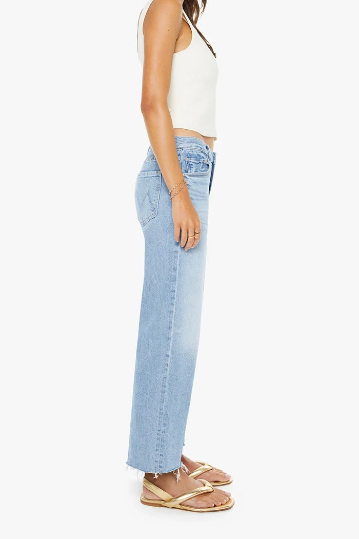 The Mid Rise Rambler Zip Ankle Fray Jeans MOTHER