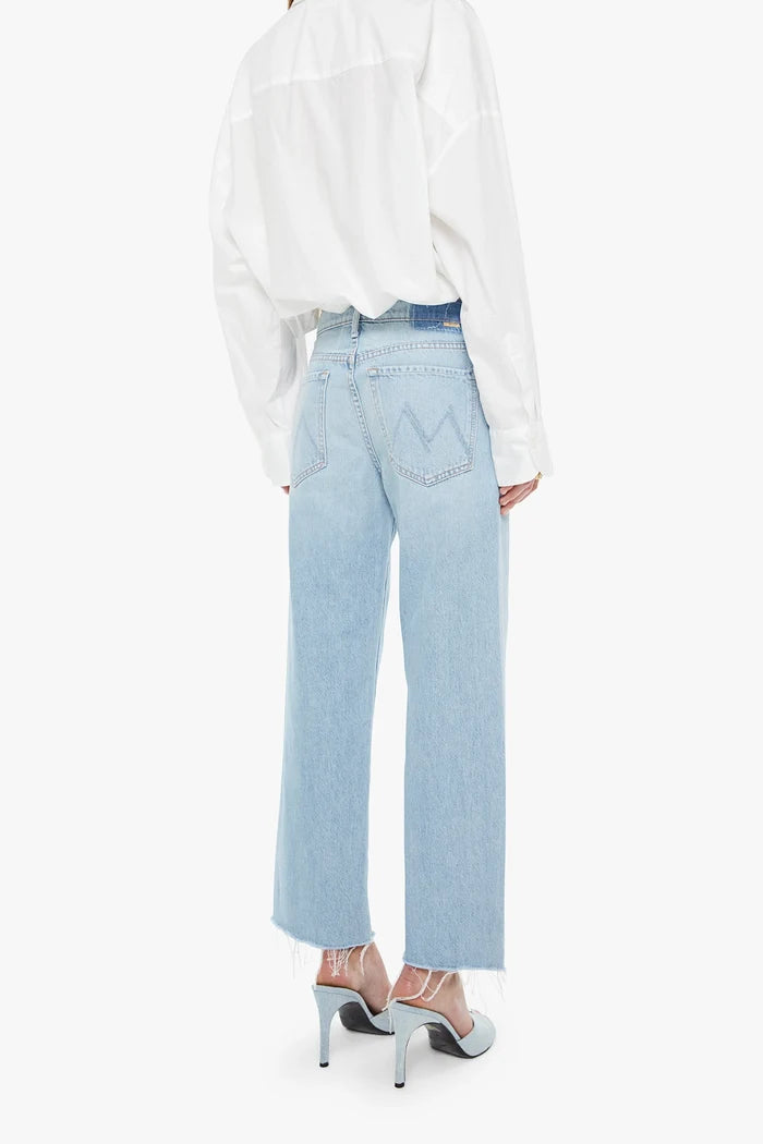 The Mid Rise Rambler Zip Ankle Fray Jeans MOTHER