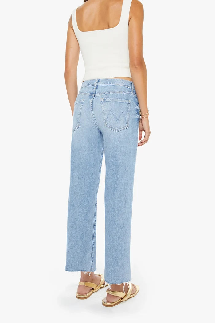 The Mid Rise Rambler Zip Ankle Fray Jeans MOTHER