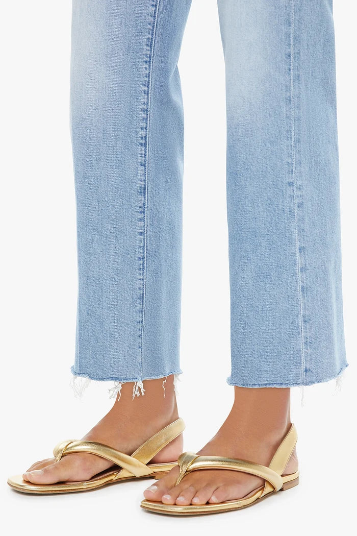 The Mid Rise Rambler Zip Ankle Fray Jeans MOTHER