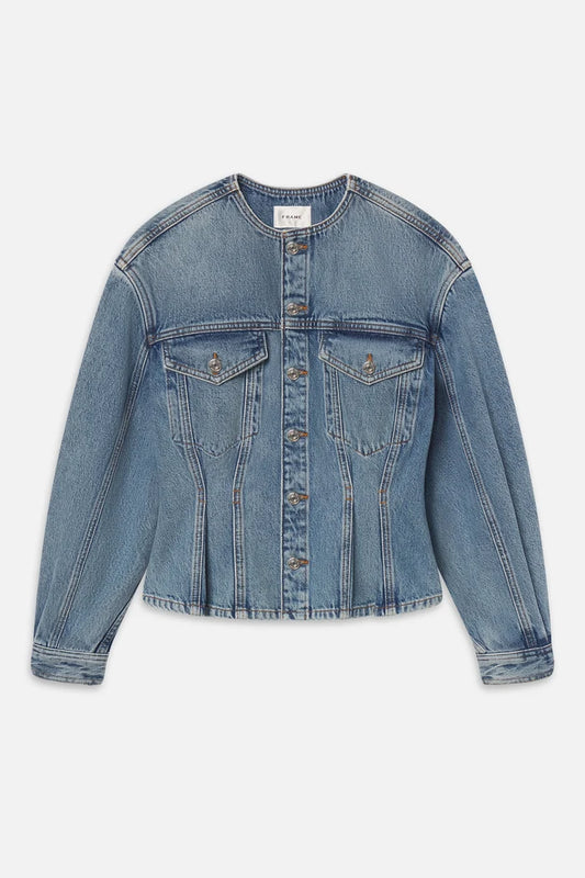 The Nipped Collarless Jacket Jackets & Coats FRAME