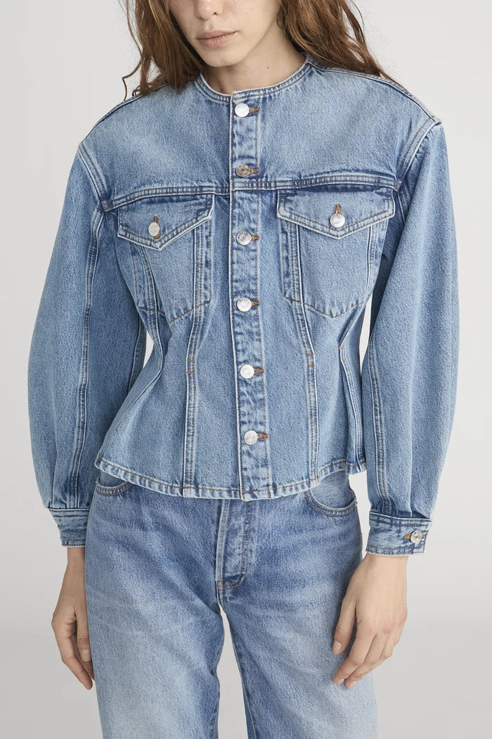 The Nipped Collarless Jacket Jackets & Coats FRAME
