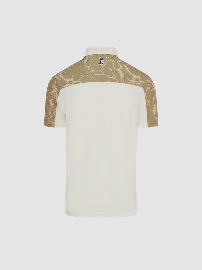 The Open Terrain Echo Half Printed Short Sleeve Polo Shirt Reflo
