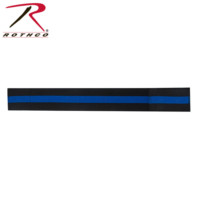 Thin Blue Line Mourning Arm Band 2"  Adjustable with Hook & Loop offered by badgeart