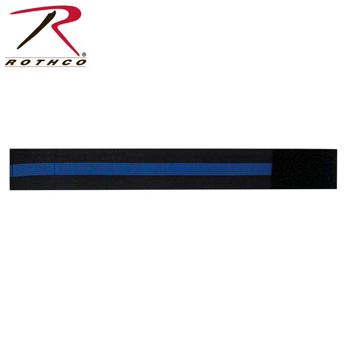 Thin Blue Line Mourning Arm Band 2"  Adjustable with Hook & Loop offered by badgeart
