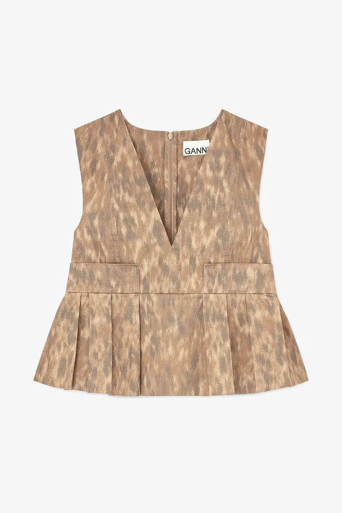 Top in Printed Cotton Shirts & Tops Ganni