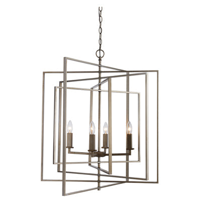 Pendant Trans Globe Lighting 10596-ASL 26-inch Antique Silver Leaf Pendant Light Transglobe