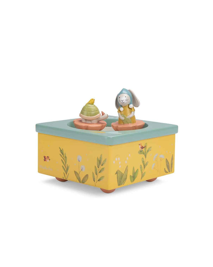 Trois Petits Lapins Music Box – Rabbit & Tortoise Musical Box - Moulin Roty