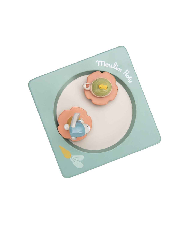 Trois Petits Lapins Music Box – Rabbit & Tortoise Musical Box - Moulin Roty
