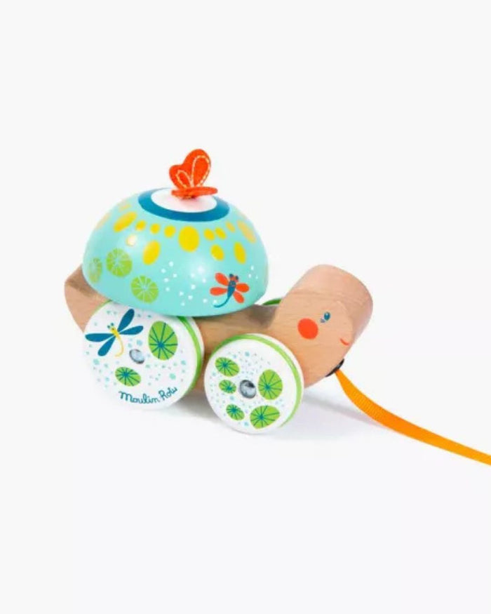 Turtle Wooden Pull Toy – Moulin Roty