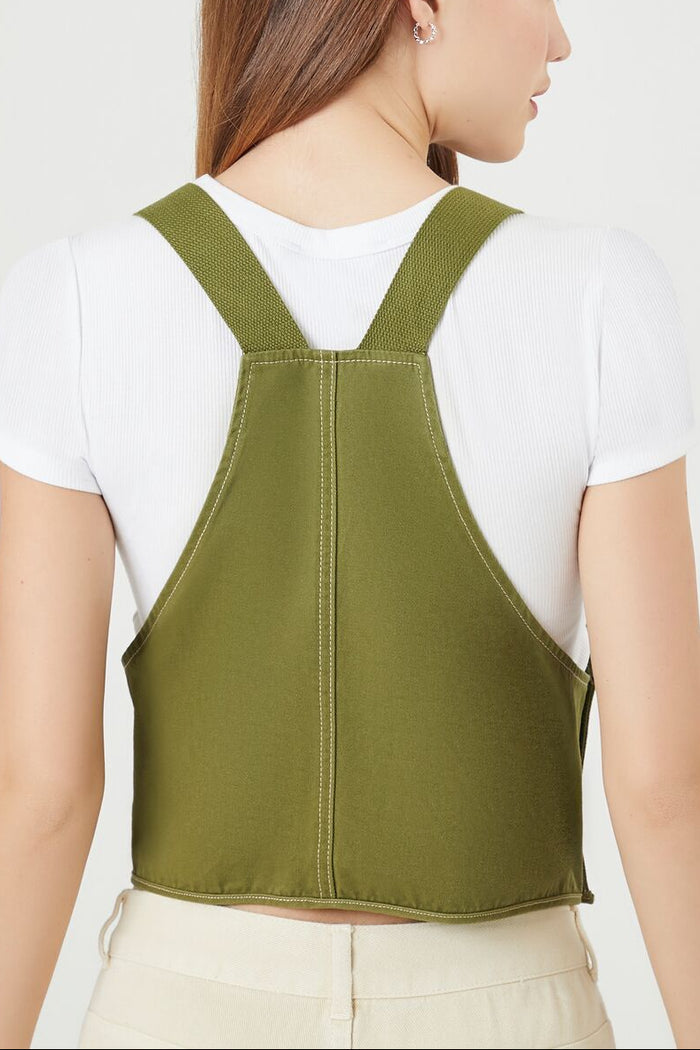 Twill Overall Crop Top