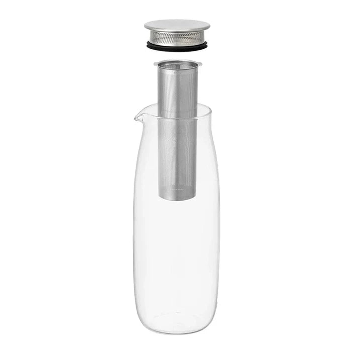 Unitea Cold Brew Glass Carafe with Lid & Strainer - 1.1L