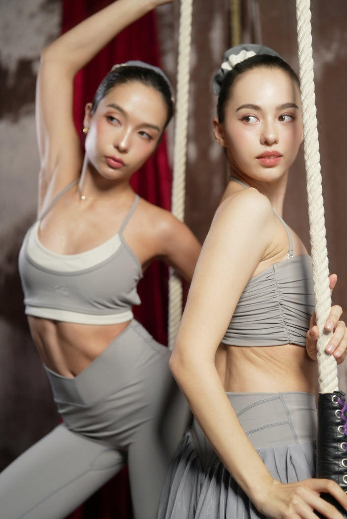 V-cut Flare Tights | Grey