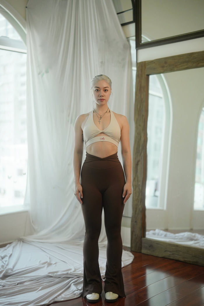V-cut Flare Tights | Jiangzong