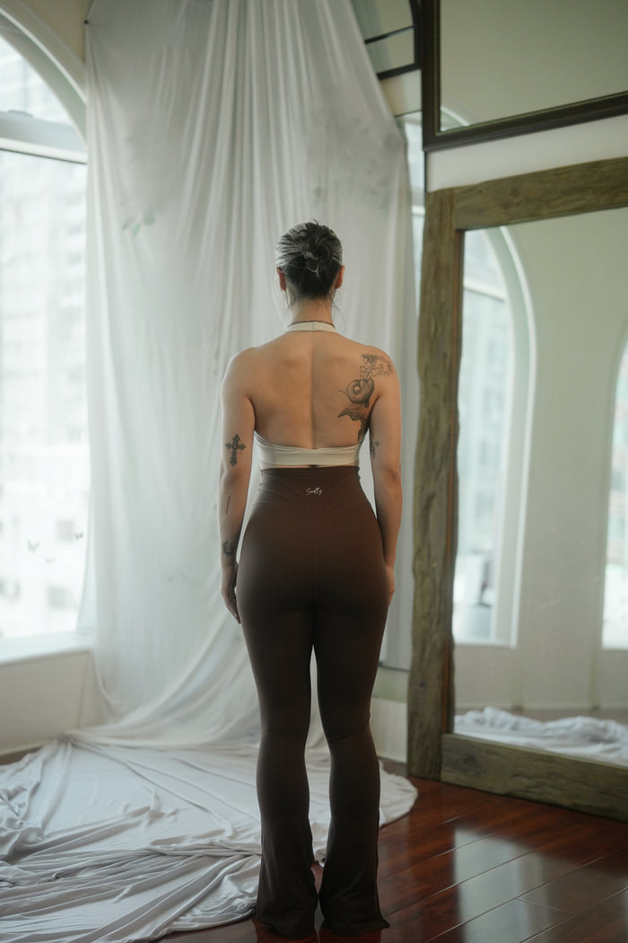 V-cut Flare Tights | Jiangzong