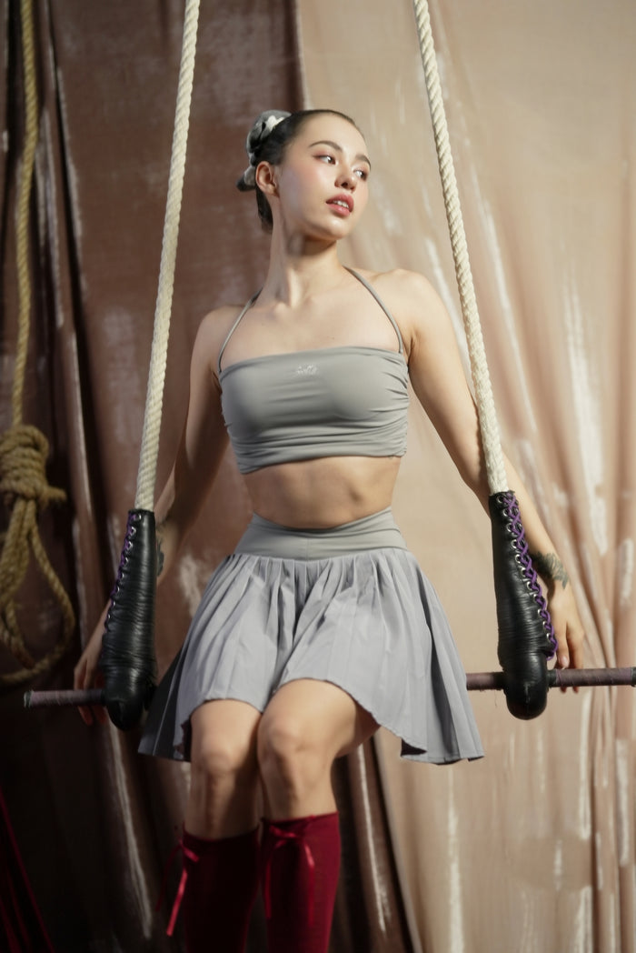 V-cut Tennis Skirt | Grey