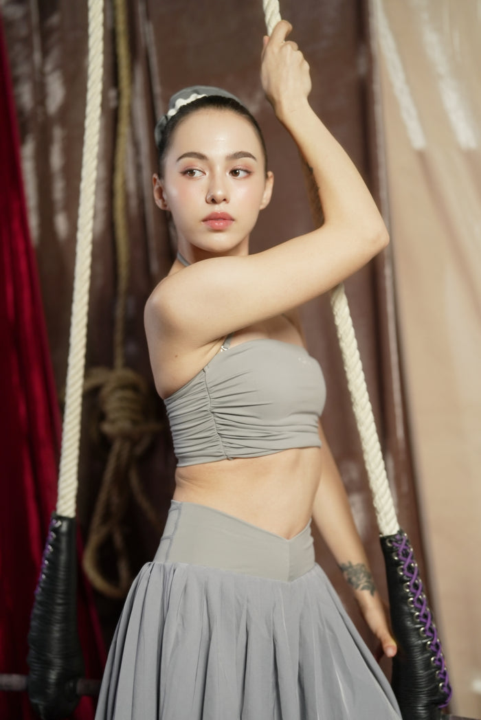 V-cut Tennis Skirt | Grey